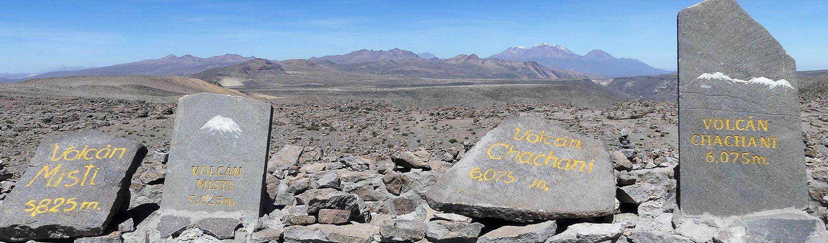 Mirador de los Andes met de vulkanen op de achtergrond